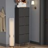 Schuhschrank Helge Schwarz 60 x 166.7 cm 4 Fächer Vicco Bild 3