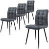 ML-DESIGN Stuhl Esszimmerstuhl mit Rückenlehne Polsterstuhl mit Metallbeine (4 St), Ergonomischer Stuhl Anthrazit Kunstleder Wohnzimmerstuhl Küchenstuhl Bild 2