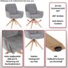 2er-Set Esszimmerstuhl HWC-Q37, Küchenstuhl drehbar Auto-Return, Stoff (680g/m²) Chenille Öko-Tex Holz MVG ~ senfgelb Bild 2