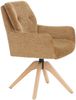 2er-Set Esszimmerstuhl HWC-Q37, Küchenstuhl drehbar Auto-Return, Stoff (680g/m²) Chenille Öko-Tex Holz MVG ~ senfgelb Bild 5
