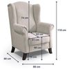 Beautysofa Ohrensessel Leonardo (mit Holzbeine, Wellenfedern) Bild 2