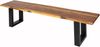 Sitzbank Baumkante 200 cm Cognac massiv Akazie schwarz ESRA 60973296 Bild 2