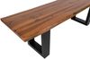 Sitzbank Baumkante 200 cm Cognac massiv Akazie schwarz ESRA 60973296 Bild 5