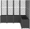 vidaXL Pflanzkübel mit Rankgitter Schwarz 160x160x140 cm PP 367883 Bild 3