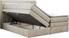 Boxspringbett mit LED Kopfteil und Topper - GOLD-5-KING - 120x200cm - Beige Velours - H4 Bild 4