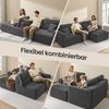VASAGLE Ecksofa, modulares Sofa 244 cm breit, vakuumverpackt, Schlafsofa, keine Montage erforderlich, mit großer Chaiselongue rechts, für Wohnzimmer, Gästezimmer, schiefergrau Bild 4