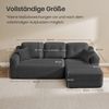 VASAGLE Ecksofa, modulares Sofa 244 cm breit, vakuumverpackt, Schlafsofa, keine Montage erforderlich, mit großer Chaiselongue rechts, für Wohnzimmer, Gästezimmer, schiefergrau Bild 5