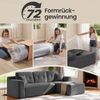 VASAGLE Ecksofa, modulares Sofa 244 cm breit, vakuumverpackt, Schlafsofa, keine Montage erforderlich, mit großer Chaiselongue rechts, für Wohnzimmer, Gästezimmer, schiefergrau Bild 2