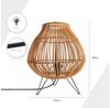 Paco Home Tischleuchte PURI, ohne Leuchtmittel, Rattan Korblampe Nacht LED Dreibein Boho E27 Bild 3