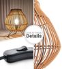 Paco Home Tischleuchte PURI, ohne Leuchtmittel, Rattan Korblampe Nacht LED Dreibein Boho E27 Bild 4