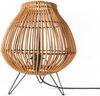 Paco Home Tischleuchte PURI, ohne Leuchtmittel, Rattan Korblampe Nacht LED Dreibein Boho E27 Bild 2