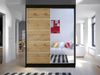 Kleiderschrank Metropolis III, ohne Beleuchtung, Farbe: Schwarz / Artisan Eiche Bild 2