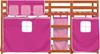Etagenbett mit Vorhängen Rosa 90x200 cm Massivholz Kiefer 3283948, Braun, 80x200 cm Bild 5