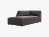 Micadoni Recamiere Ruby 1-Sitzer Links Samt Salvador Dunkelgrau Bild 2