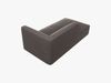 Micadoni Recamiere Ruby 1-Sitzer Links Samt Salvador Dunkelgrau Bild 3