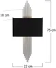 Vente-unique - SANGARIUS Wall light Metall SchwarzSilberfarben - B 10 cm x H 75 cm x L 22 cm Bild 4
