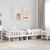 vidaXL Massivholzbett ohne Matratze Weiß 90x200 cm Kiefernholz 846974 Bild 1