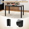 Esstisch Glas Küchentisch für 4 Personen Esszimmertisch mit Metallrahmen quadratischer Tisch Küchenmöbel für Esszimmer 120 x 70 x 75 cm Schwarz Bild 4
