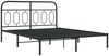 Doppelbett, Bettgestell Modernen mit Kopfteil Metall Schwarz 150x200 cm d538e Bild 3