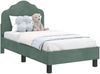 vidaXL Kinderbettgestell mit Kopfteil Meergrün 70 x 140 cm Samt 42010934 Bild 2