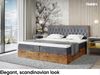 MEBLINI Boxspringbett LOFTY 6 140x200 cm mit Bettkasten - H4/Dunkelgrau Samt Polsterbett - Doppelbett mit Topper & Taschenfederkern-Matratze Bild 3