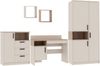 Marmex Möbel Grant 02C Schreibtisch, Schülerschreibtisch, Büroschreibtisch, laminierte Spanplatte, graubeige cashmere+cremona torro, 110x87x55 cm Bild 3