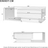 Couchtisch 100 x 50 x 32 cm in Hochglanz Weiß mit Glasdesign, Schublade und intelligenter LED-Beleuchtung Bild 5