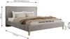 Design Polsterbett LUMARO CLASSIC 200 x 200 cm mit Lattenrost & 12cm hohen Füßen, Doppelbett mit Kopfteil, Konfigurierbar, Pocket Matratze - Hellgrau Velvet - VIRE LUX Bild 4