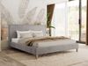 Design Polsterbett LUMARO CLASSIC 200 x 200 cm mit Lattenrost & 12cm hohen Füßen, Doppelbett mit Kopfteil, Konfigurierbar, Pocket Matratze - Hellgrau Velvet - VIRE LUX Bild 1