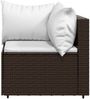 vidaXL 4-tlg. Garten-Lounge-Set mit Kissen Braun Poly Rattan 319749 Bild 5