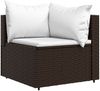 vidaXL 4-tlg. Garten-Lounge-Set mit Kissen Braun Poly Rattan 319749 Bild 4
