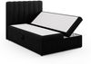 Micadoni Boxspringbett Kelp Strukturierter Stoff Schwarz 140x200 Bild 3