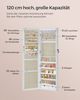 Songmics Schmuckschrank mit LED Beleuchtung und Spiegel, MDF Weiß-Greige, 10 x 37 x 120 cm Bild 4