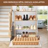 HOME NATURE WOHNKONZEPT Bambus Schuhregal 4 Ebenen, klappbar, platzsparend, ohne Aufbau erforderlich, kleines Schuhregal für Flur und Schlafzimmer, 50 x 25 x 67,5 cm Bild 3