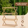 HOME NATURE WOHNKONZEPT Bambus Schuhregal 4 Ebenen, klappbar, platzsparend, ohne Aufbau erforderlich, kleines Schuhregal für Flur und Schlafzimmer, 50 x 25 x 67,5 cm Bild 4