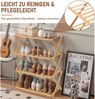 HOME NATURE WOHNKONZEPT Bambus Schuhregal 4 Ebenen, klappbar, platzsparend, ohne Aufbau erforderlich, kleines Schuhregal für Flur und Schlafzimmer, 50 x 25 x 67,5 cm Bild 5