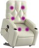 vidaXL Massagesessel mit Aufstehhilfe Creme Kunstleder 3204780 Bild 3