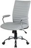 Dmora Stuhl mit Rädern Gaspeite, Chefsessel mit Armlehnen, Ergonomischer Bürostuhl, 57x59h100/109 cm, Grau Bild 2