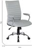Dmora Stuhl mit Rädern Gaspeite, Chefsessel mit Armlehnen, Ergonomischer Bürostuhl, 57x59h100/109 cm, Grau Bild 3