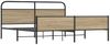 vidaXL Metallbett ohne Matratze Räuchereiche 193x203 cm 3318676 Bild 3
