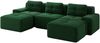 3-Sitzer Modulsofa H 69 x T 293 x B 177 cm aus Cord in Grün mit 74 cm Sitztiefe, rahmenloses Design Bild 4