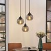 ZMH Pendelleuchte, schwarzes Metall, Durchmesser 30 cm, E27, Vintage, Retro, industrielle Küchen-Pendelleuchte für Esszimmer, Wohnzimmer, Arbeitszimmer, Büro, Restaurant Bild 2