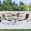 vidaXL Hochlehner-Auflagen 6 Stk. Melange Taupe 120x50x7 cm Stoff 4002372 Bild 3
