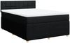 vidaXL Boxspringbett mit Matratze Schwarz 140x190 cm Stoff 3289753 Bild 3
