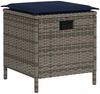 vidaXL 6-tlg. Garten-Sofagarnitur mit Kissen L-Form Grau Poly Rattan 3213544 Bild 5
