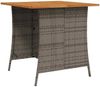 vidaXL 6-tlg. Garten-Sofagarnitur mit Kissen L-Form Grau Poly Rattan 3213544 Bild 4