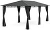 Blumfeldt Mondo Pavillon 3x6 – Stahlrahmen, Mit Vorhängen, Wetterfester Gartenpavillon, Rostbeständig, Leicht Montierbar, Dunkelgrau Bild 5