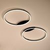 s.luce LED Ring Wandlampe & Deckenleuchte Dimmbar modern rund Aluminium Ø 80cm Bild 4