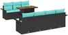 vidaXL Garten-Sofa-Set mit Speicher 8 pcs Schwarz Poly Rattan 3358034 Bild 2