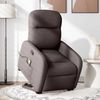 vidaXL Massagesessel mit Aufstehhilfe Dunkelbraun Stoff 3302987 Bild 2